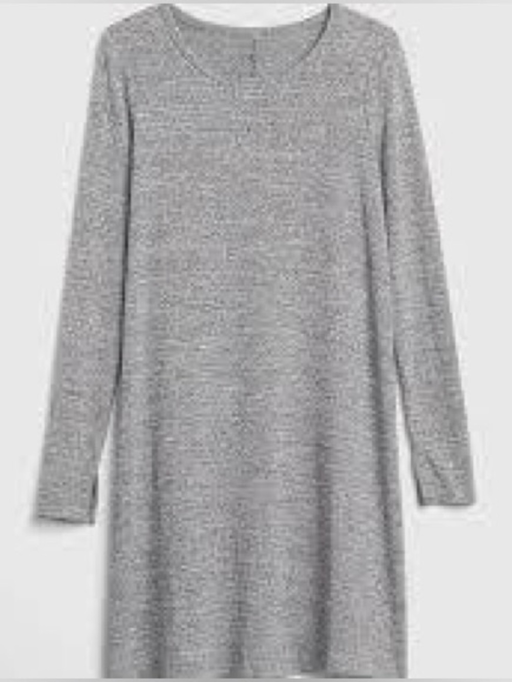GAP Light Gray Marled Long Sleeve Soft Spun Dress XS
